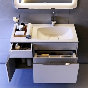 Мебель для ванной Aqwella Malaga R 90x45 белая
