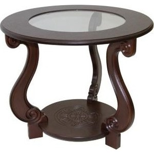 Стол журнальный Мебелик Грация (С) темно-коричневый (SN000628) стол журнальный мебелик грация м слоновая кость sn000629
