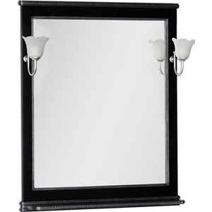 Зеркало Aquanet Валенса 80 черный краколет/серебро (180299) зеркало aquanet валенса 110 белый 00180291