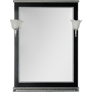 Зеркало Aquanet Валенса 70 черный краколет/серебро (180298)