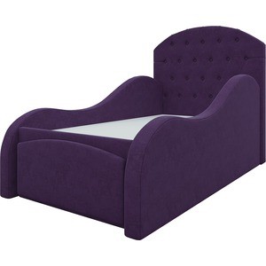 Детская кровать Мебелико Майя микровельвет фиолетовый