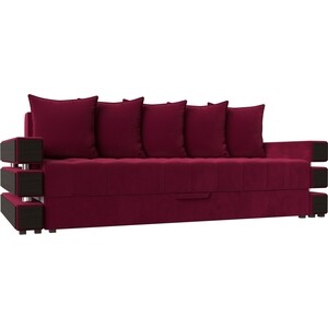 Диван-еврокнижка АртМебель Венеция микровельвет красный диван еврокнижка мебелико венеция микровельвет фиолетово черн