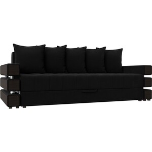 Диван-еврокнижка АртМебель Венеция микровельвет черный диван еврокнижка мебелико венеция микровельвет фиолетово черн