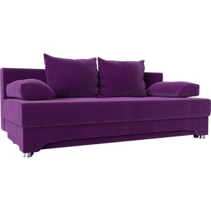Диван-еврокнижка АртМебель Ник-2 микровельвет фиолетовый кресло артмебель торин микровельвет фиолетовый