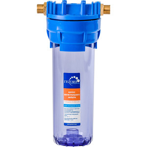 Фильтр предварительной очистки Гейзер 1 П 1/2'' (прозрачный) (32007) фильтр предварительной очистки гейзер 1 г 1 2 32010 для горячей воды