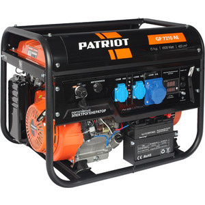 Генератор бензиновый PATRIOT GP 7210AE генератор бензиновый patriot max power srge 3800 474103155
