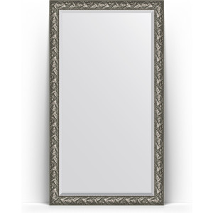 Зеркало напольное с фацетом Evoform Exclusive Floor 114x203 см, в багетной раме - византия серебро 99 мм (BY 6165)