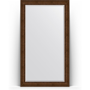 Зеркало напольное с фацетом Evoform Exclusive Floor 117x207 см, в багетной раме - состаренная бронза с орнаментом 120 мм (BY 6179)