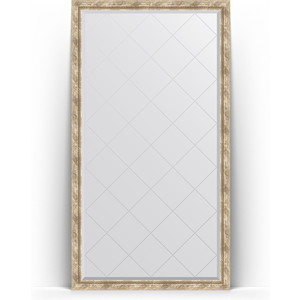 Зеркало напольное с гравировкой Evoform Exclusive-G Floor 108x198 см, в багетной раме - прованс с плетением 70 мм (BY 6344)
