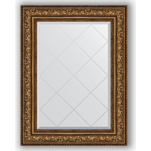 Зеркало с гравировкой поворотное Evoform Exclusive-G 70x93 см, в багетной раме - виньетка состаренная бронза 109 мм (BY 4126)