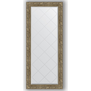 Зеркало с гравировкой поворотное Evoform Exclusive-G 65x155 см, в багетной раме - виньетка античная латунь 85 мм (BY 4145)