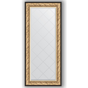 Зеркало с гравировкой поворотное Evoform Exclusive-G 70x160 см, в багетной раме - барокко золото 106 мм (BY 4165)
