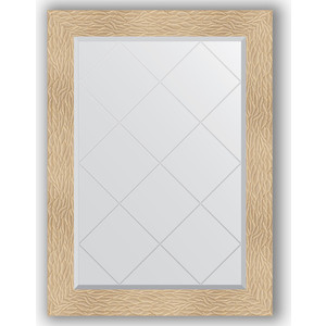 Зеркало с гравировкой поворотное Evoform Exclusive-G 76x104 см, в багетной раме - золотые дюны 90 мм (BY 4193)