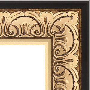 Зеркало с гравировкой Evoform Exclusive-G 90x90 см, в багетной раме - барокко золото 106 мм (BY 4337)