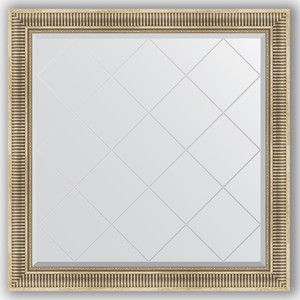 Зеркало с гравировкой Evoform Exclusive-G 107x107 см, в багетной раме - серебряный акведук 93 мм (BY 4454)