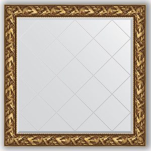 Зеркало с гравировкой Evoform Exclusive-G 109x109 см, в багетной раме - византия золото 99 мм (BY 4457)