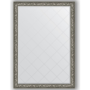 Зеркало с гравировкой поворотное Evoform Exclusive-G 134x188 см, в багетной раме - византия серебро 99 мм (BY 4501)