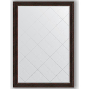 Зеркало с гравировкой поворотное Evoform Exclusive-G 134x189 см, в багетной раме - темный прованс 99 мм (BY 4506)