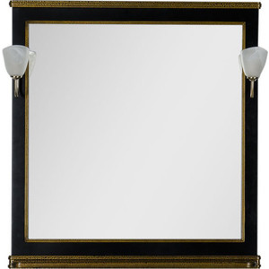 Зеркало Aquanet Валенса 100 черный краколет/золото (180294)