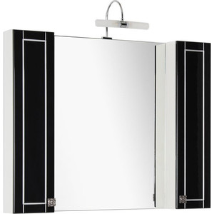 Зеркало Aquanet Честер 105 черный/серебро (186086) зеркало для ванной ориент с подсветкой 40x80 см серебро