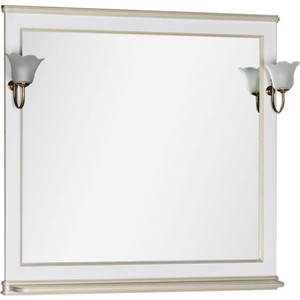 Зеркало Aquanet Валенса 100 белый краколет/золото (182647) зеркало шкаф comforty палермо 80 патина золото