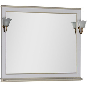 Зеркало Aquanet Валенса 110 белый краколет/золото (182648) зеркало 79x109 см византия золото evoform exclusive by 3467