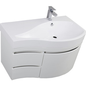 Мебель для ванной Aquanet Сопрано 95 R с дверцами и ящиками, белый