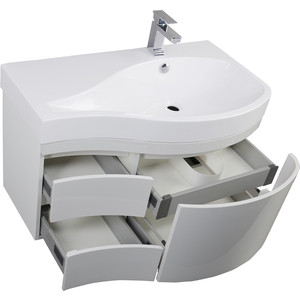 Мебель для ванной Aquanet Сопрано 95 R с дверцами и ящиками, белый