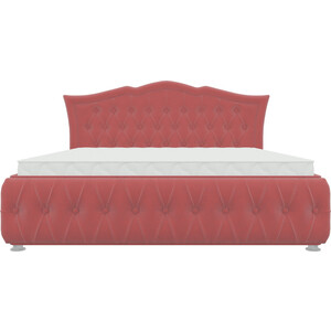 Кровать двуспальная АртМебель Герда микровельвет красный кровать двуспальная мебелико герда микровельвет беж