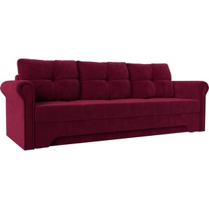 Диван-еврокнижка АртМебель Европа микровельвет красный диван еврокнижка мебелико европа эко кожа