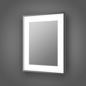 Зеркало в багетной раме поворотное Evoform Ledside со светильником 18 W 60x75 см (BY 2201)