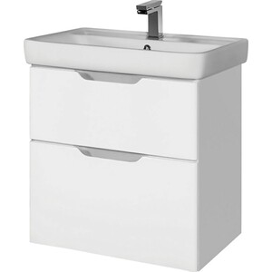 Мебель для ванной Dreja Q 55 с ящиками, белый глянец