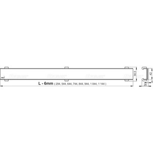 Душевой лоток AlcaPlast APZ6 Professional с решеткой Floor под плитку (APZ6-950, FLOOR-950)