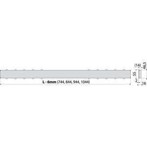 Решетка AlcaPlast Tile под плитку для Optimal (TILE-750)