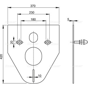 Звукоизоляционная плита AlcaPlast для подвесного унитаза и для биде (M910)