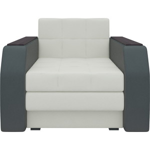 Кресло-кровать Мебелико Атлант эко-кожа бело-черный