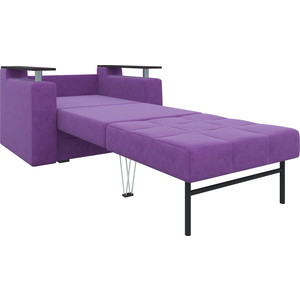 Кресло-кровать Мебелико Комфорт микровельвет фиолетовый