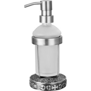 Дозатор для жидкого мыла ZorG Antic серебро (AZR 25 SL) стакан для ванной zorg antic двойной серебро azr 04 sl