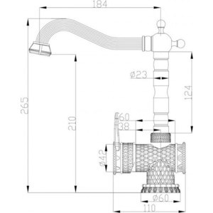 Смеситель для кухни ZorG Antic бронза (A 408K-BR)