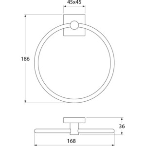 Полотенцедержатель IDDIS Edifice кольцо, хром (EDISBO0i51)