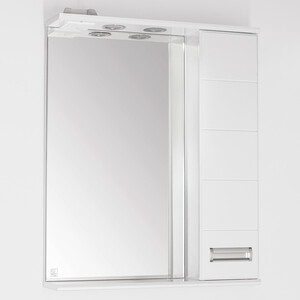 Зеркало-шкаф Style line Ирис 65 с подсветкой, белый (ЛС-00000019) термоэтикетка для термопринтера nobrand 00 00000019