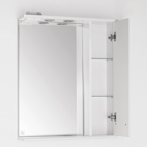 Зеркало-шкаф Style line Ирис 65 с подсветкой, белый (ЛС-00000019)
