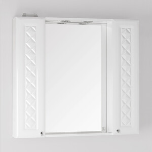 Зеркало-шкаф Style line Канна 90 с подсветкой, белый (ЛС-00000167) зеркало style line атлантика 90 с подсветкой белое сс 00002213