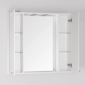 Зеркало-шкаф Style line Канна 90 с подсветкой, белый (ЛС-00000167)