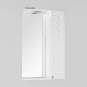 Зеркало-шкаф Style line Канна Люкс 50 с подсветкой, белый (ЛС-00000293) зеркало угловое de aqua трио люкс r 90х86 правое белый 184504