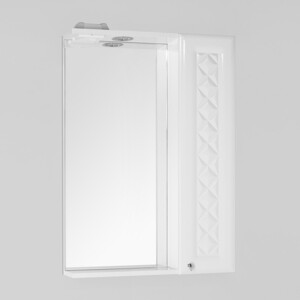 Зеркало-шкаф Style line Канна Люкс 60 с подсветкой, белый (ЛС-00000294) зеркало угловое de aqua трио люкс r 90х86 правое белый 184504
