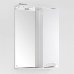 Зеркало-шкаф Style line Жасмин 55 с подсветкой, белый (ЛС-00000039) зеркало шкаф style line венеция 90 с подсветкой белый 4650134470574