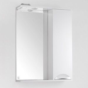 Зеркало-шкаф Style line Жасмин 60 с подсветкой, белый (ЛС-00000040) зеркало style line атлантика 90 с подсветкой белое сс 00002213