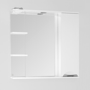 Зеркало-шкаф Style line Жасмин 80 с подсветкой, белый (ЛС-00000044) зеркало style line атлантика 90 с подсветкой белое сс 00002213