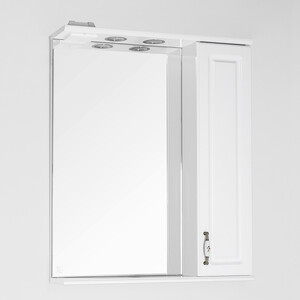 Зеркало-шкаф Style line Олеандр-2 Люкс 65 с подсветкой, белый (ЛС-00000050) зеркало style line атлантика 90 с подсветкой белое сс 00002213